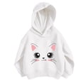 thumbnail image 1 of Kiijoy Girls Cartoon Cat Cute Hoodie Casual Sports Hooded Sweatshirt, Sizes 18-24M, 1 of 3