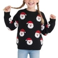 thumbnail image 1 of Kiijoy Girls Christmas Sweater Santa Knitted Crew Neck Pullover Top, Sizes 18-24M, 1 of 4