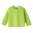 thumbnail image 1 of Kiijoy Infant Girls Cotton Long Sleeve T-Shirt Casual Solid Crewneck T Shirt, Sizes 12-24M, 1 of 3