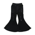 thumbnail image 1 of Kiijoy Infant Girls' Flared Ripped Jeans Slim Fit Stretch Pull On Denim Pants, Sizes 18-24M, 1 of 7