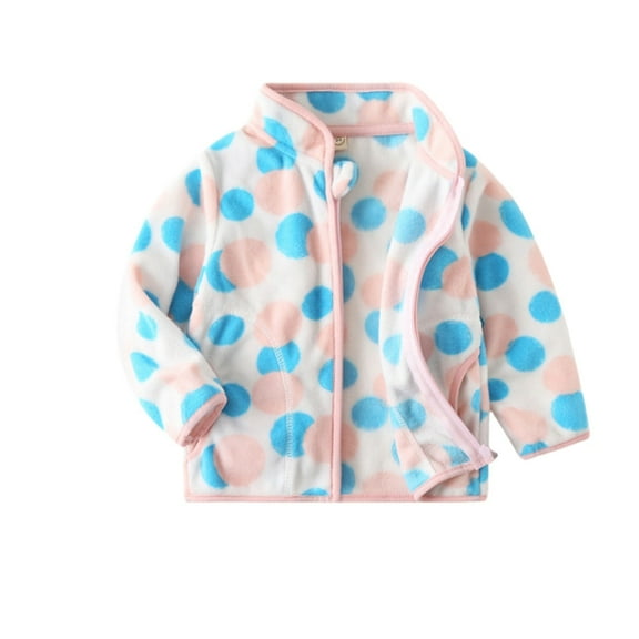 Kiijoy Infant Girls Fleece Jacket Fall Winter Zip Up Warm Coat Outerwear, Sizes 18-24M