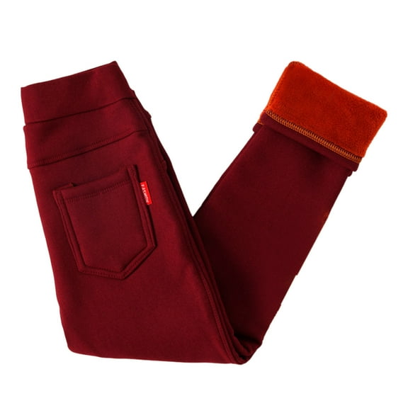 Kiijoy Infant Girls Fleece Skinny Fit Pants Solid Casual Leggings Trousers, Sizes 18-24M