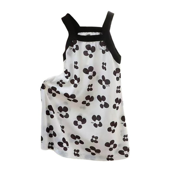 Kiijoy Girls Floral Nightgown Sleeveless Strap Nightdress Sleepwear Drses, Sizes 18-24M