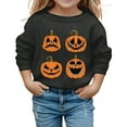 thumbnail image 1 of Kiijoy Girls Halloween Pumpkin Sweatshirt Cotton Crew Neck Pullover, Sizes 18-24M, 1 of 3