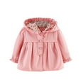 thumbnail image 1 of Kiijoy Girls Hooded Jacket Spring Fall Cute Ruffled Coat Outerwear, Sizes 18-24M, 1 of 6