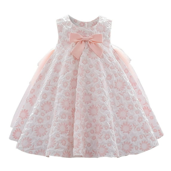 Kiijoy Infant Girls Lace Sleeveless Birthday Party Princess Dress Pageant Gown, Sizes 12-18 Months
