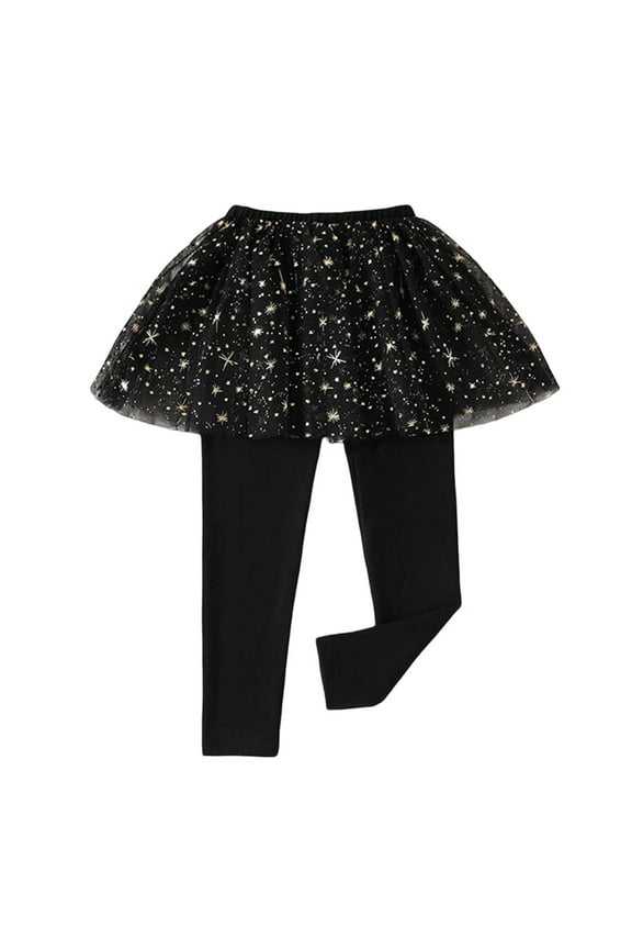 Infant Girls Leggings Tutu Skirt Elastic Waist Skinny Fit Dress Pants, Sizes 18-24M