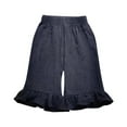 thumbnail image 1 of Kiijoy Girls Loose Ruffled Capri Pants Breathable Solid Casual Pants, Sizes 12-18M, 1 of 5