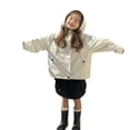 thumbnail image 1 of Kiijoy Girls Outdoor Windbreaker Jacket Hooded Windproof Raincoat, Sizes 12-18M, 1 of 8