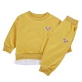 thumbnail image 1 of Kiijoy Girls Outfits Casual Comfy Sweatshirt Sweatpants Sweatsuit, Sizes 12-18M, 1 of 8
