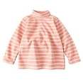 thumbnail image 1 of Kiijoy Infant Girls Striped Thermal T-Shirt Long Sleeve Turtleneck T Shirt, Sizes 12-24M, 1 of 2