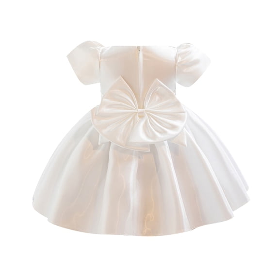 Kiijoy Infant Girls Wedding Bridesmaid Birthday Party Dress Bow Pageant Baptism Dresses