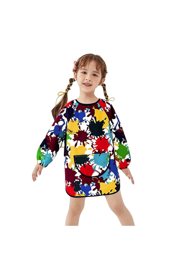 Kids Art Apron Camouflage Long Sleeve Painting Smock for Boys & Girls, Sizes 9-12