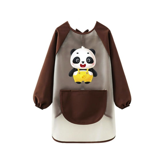 Kiijoy Kids Art Smock Cute Graphic Waterproof Long Sleeve Painting Apron, Sizes 12-15