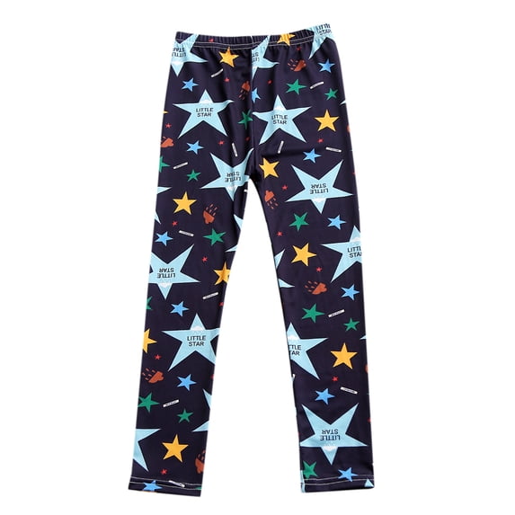 Kiijoy Kids Girls Floral Leggings Fit Stretch Pants Casual Soft Tights, Sizes 4-5