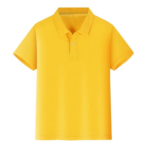 Kiijoy Kids Little Girls Short Sleeve Polo Shirt Children Solid Color Basic Unisex Polos