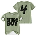 thumbnail image 1 of Kiijoy Little Boys Birthday T-Shirt Letter Print Short Sleeve Tshirt Tee, Sizes 6-7, 1 of 2
