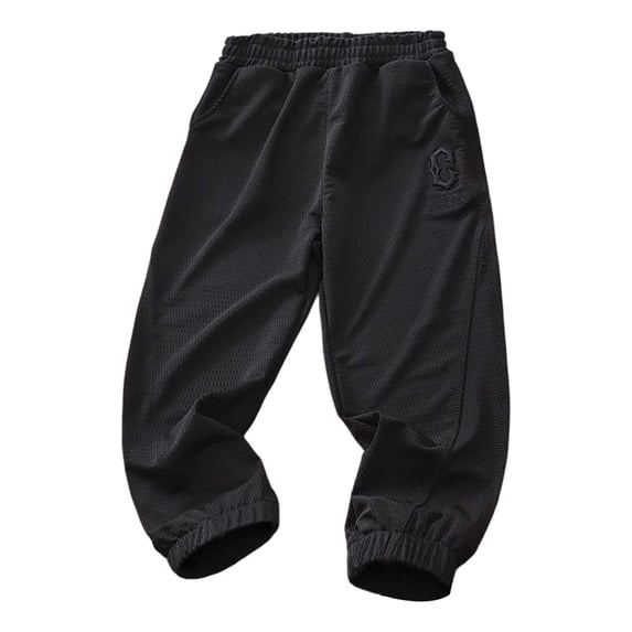 Kiijoy Little Boys Breathable Joggers Quick Dry Stretch Lightweight Pants, Sizes 5-6