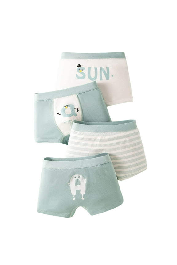 Little Boys Comfort Flex Boxer Briefs Breathable Underwear, 4-Pack, Sizes 4-6