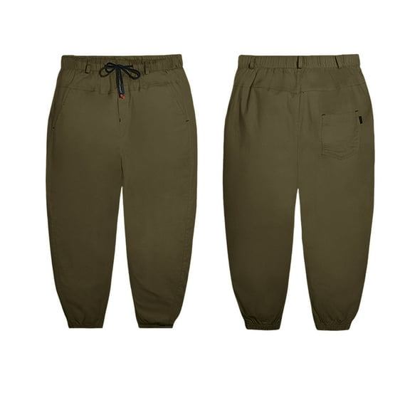 Kiijoy Little Boys Cotton Baggy Joggers High Waisted Casual Sports Pants, Sizes 5-6