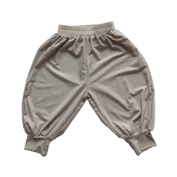 Kiijoy Little Boys Cotton Baggy Joggers Soft Breathable Casual Pull On Pants, Sizes 6-7