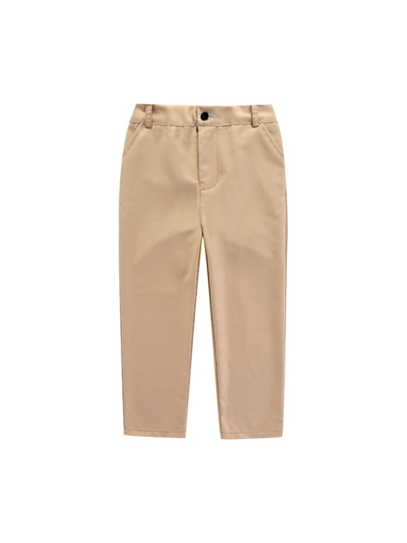 Little Boys Dress Pants School Uniform Stretch Straight-Leg Trousers, Sizes 6-7