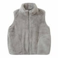 thumbnail image 1 of Kiijoy Little Boys Fleece Vest Zip Up Sleeveless Outerwear Coat for Children, Sizes 5-6, 1 of 8