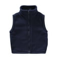thumbnail image 1 of Kiijoy Little Boys Fleece Winter Vest Stand Up Collar Zipper Sleeveless Jacket, Sizes 5-6, 1 of 2