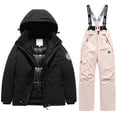thumbnail image 1 of Kiijoy Little Boys Girls Snowsuit Winter Ski Outfit Warm Hooded Coat Overalls Outfits, 1 of 2