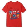 thumbnail image 1 of Kiijoy Little Boys Graphic Short Sleeve T Shirt Casual Crew Neck T-Shirt Tee,Red,Sizes 6-7, 1 of 2