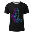 thumbnail image 1 of Kiijoy Little Boys Graphic T Shirt Casual Short Sleeve Crew Neck Tshirt Tee, Black, Sizes 6-7, 1 of 3