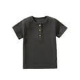 thumbnail image 1 of Kiijoy Little Boys Henley T-Shirt Solid Short Sleeve Cotton T Shirt Summer Casual Tshirt, 1 of 8