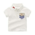 thumbnail image 1 of Kiijoy Little Boys Independence Day Polo Shirt Cotton Short Sleeve T-Shirt, Sizes 12M-6Y, 1 of 3