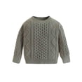 thumbnail image 1 of Kiijoy Little Boys Jacquard Sweater Solid Color Knitted Crew Neck Pullover, Sizes 5-6, 1 of 6