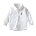 thumbnail image 1 of Kiijoy Little Boys Long Sleeve Button-Down Shirt Fall Kids Casual Shirt, Sizes 6-7, 1 of 3