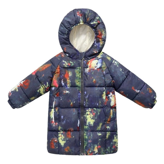 Kiijoy Little Boys Padded Coat Winter Warm Hooded Puffer Jacket Outerwear, Sizes 5-6
