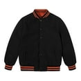 thumbnail image 1 of Kiijoy Little Boys Reversible Bomber Jacket Thicken Warm Casual Sweatshirt, Sizes 5-6, 1 of 8