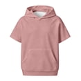 thumbnail image 1 of Kiijoy Little Boys Short Sleeve Hooded T-Shirt Casual Active T Shirt Tee, Pink, Sizes 5-6, 1 of 5