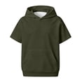 thumbnail image 1 of Kiijoy Little Boys Short Sleeve Hooded T-Shirt Casual Active T Shirt Tee, Sizes 7-8, 1 of 5