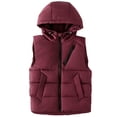 thumbnail image 1 of Kiijoy Little Boys Warm Padded Vest Winter Solid Sleeveless Jacket Outerwear, Sizes 6-7, 1 of 2