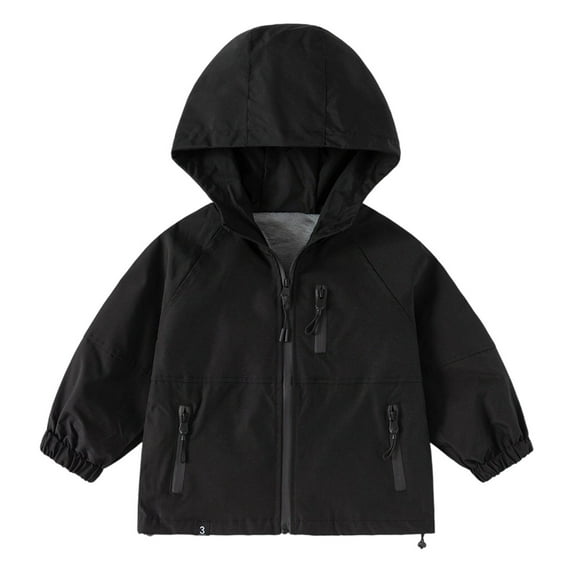 Kiijoy Little Boys Windbreaker Lightweight Windproof Hooded Jacket Outerwear, Sizes 6-7