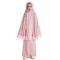 thumbnail image 1 of Kiijoy Little Girls Abaya Burka Batwing Sleeve Hijab Top Maxi Dress Outfits, Sizes 6-7, 1 of 4