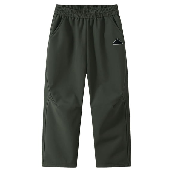 Kiijoy Little Girls Active Sweatpants Softshell Fleece Lined Casual Pants, Sizes 5-6