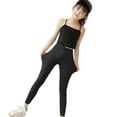 thumbnail image 1 of Kiijoy Little Girls Athletic Leggings High Waisted Dance Workout Yoga Pants, Sizes 5-6, 1 of 4