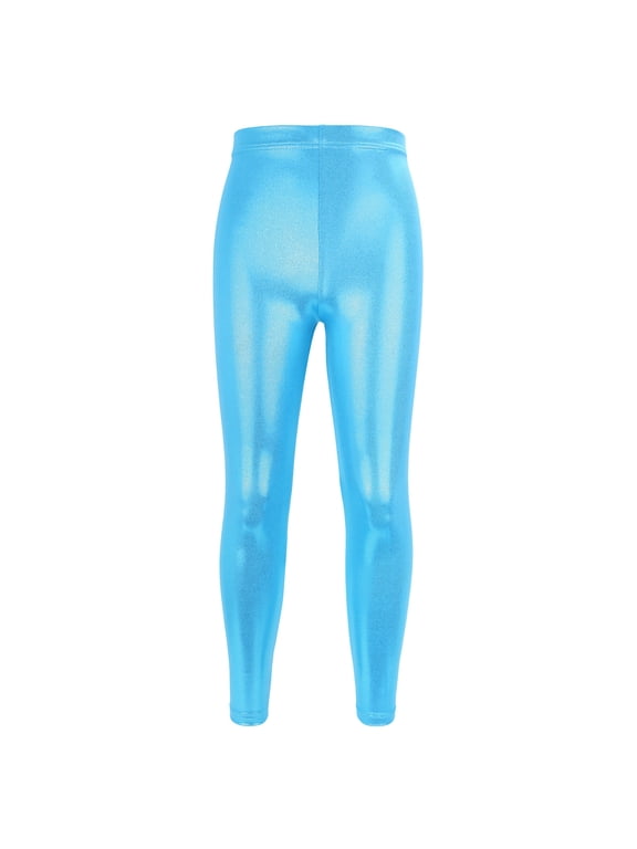 Little Girls Ballet Dance Leggings Fit Breathable Athletic Pants, Sizes 5-6