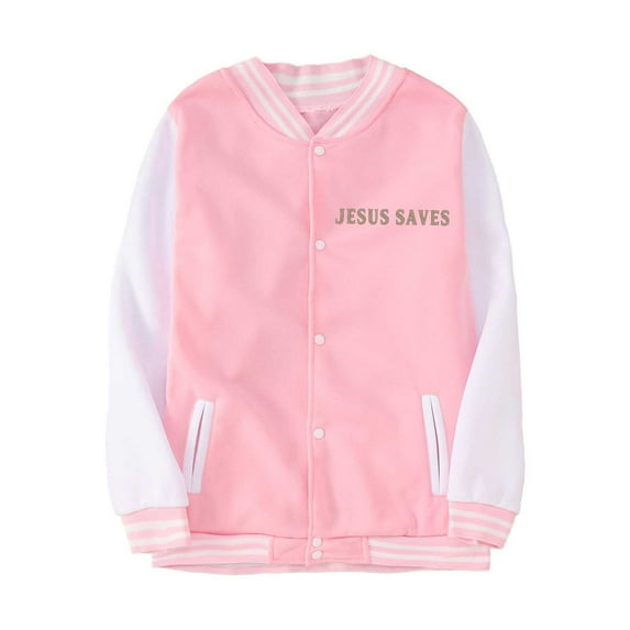 Kiijoy Little Girls Baseball Jacket Sports Colorblock Varsity Bomber Jacket, Sizes 5-6