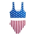 thumbnail image 1 of Kiijoy Little Girls Bikini Swimsuit 4Th of July Quick Dry Bathing Suit Swim Set, 2-Piece, 1 of 4