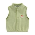 thumbnail image 1 of Kiijoy Little Girls Cartoon Fleece Vest Kids Child Warm Sleeveless Jacket, Sizes 5-6, 1 of 4
