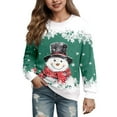 thumbnail image 1 of Kiijoy Little Girls Christmas Sweatshirt Xmas Cozy Casual Pullover Sweater, Sizes 5-6, 1 of 3