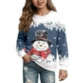 thumbnail image 1 of Kiijoy Little Girls Christmas Sweatshirt Xmas Cozy Casual Pullover Sweater, Sizes 5-6, 1 of 3